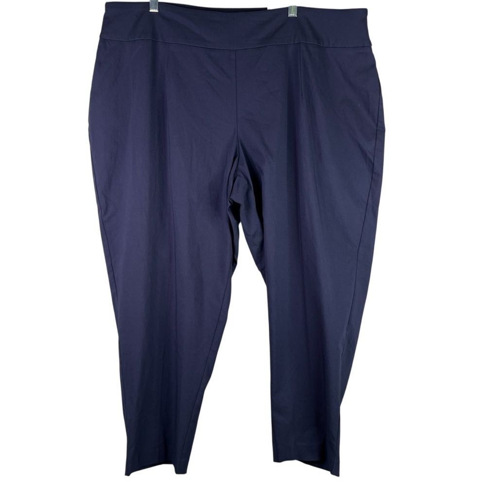 Cato Pants Womens 24W Navy Blue Classic Slim Ankle Pull On Business Casual